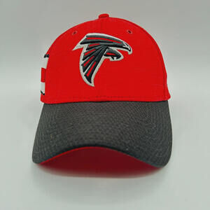 EUC New Era 39Thirty Atlanta Falcons Red & Black Embroidered Fitted Cap Small-M